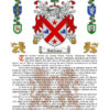 Anderson Surname History (Origin & Meaning) with Coat of Arms (Family Crest) Instant Download (White Background)