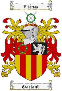 Garland surname coat of arms