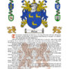 Green Surname History (Origin & Meaning) with Coat of Arms (Family Crest) Instant Download (White Background)