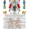 Hughes Surname History (Origin & Meaning) with Coat of Arms (Family Crest) Instant Download (White Background)