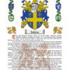 Johnson Surname History (Origin & Meaning) with Coat of Arms (Family Crest) Instant Download (White Background)