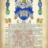 Kelly Surname History (Origin & Meaning) with Coat of Arms (Family Crest) Instant Download (Ancient Parchment)