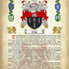 Lloyd Surname History (Origin & Meaning) with Coat of Arms (Family Crest) Instant Download (Ancient Parchment)