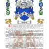 Roberts History (Origin & Meaning) with Coat of Arms (Family Crest) Instant Download (White Background)
