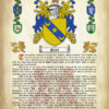 Scott Surname History (Origin & Meaning) with Coat of Arms (Family Crest) Instant Download (Ancient Parchment)
