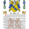 Scott Surname History (Origin & Meaning) with Coat of Arms (Family Crest) Instant Download (White Background)
