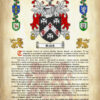 Smith History (Origin & Meaning) with Coat of Arms (Family Crest) Instant Download (Ancient Parchment)