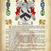 Thomas Surname History (Origin & Meaning) with Coat of Arms (Family Crest) Instant Download (Ancient Parchment)