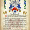 Walker History (Origin & Meaning) with Coat of Arms (Family Crest) Instant Download (Ancient Parchment)