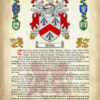 Walsh History (Origin & Meaning) with Coat of Arms (Family Crest) Instant Download (Ancient Parchment)
