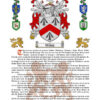 Walsh History (Origin & Meaning) with Coat of Arms (Family Crest) Instant Download (White Background)