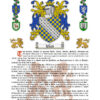 Ward Surname History (Origin & Meaning) with Coat of Arms (Family Crest) Instant Download (White Background)