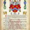 White Surname History (Origin & Meaning) with Coat of Arms (Family Crest) Instant Download (Ancient Parchment)