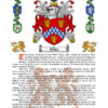 White Surname History (Origin & Meaning) with Coat of Arms (Family Crest) Instant Download (White Background)