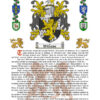 Williams History (Origin & Meaning) with Coat of Arms (Family Crest) Instant Download (White Background)