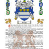 Wright History (Origin & Meaning) with Coat of Arms (Family Crest) Instant Download (White Background)